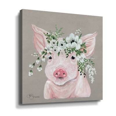 Poppy The Pig Gallery Wrapped Floater-Framed Canvas - Image 0