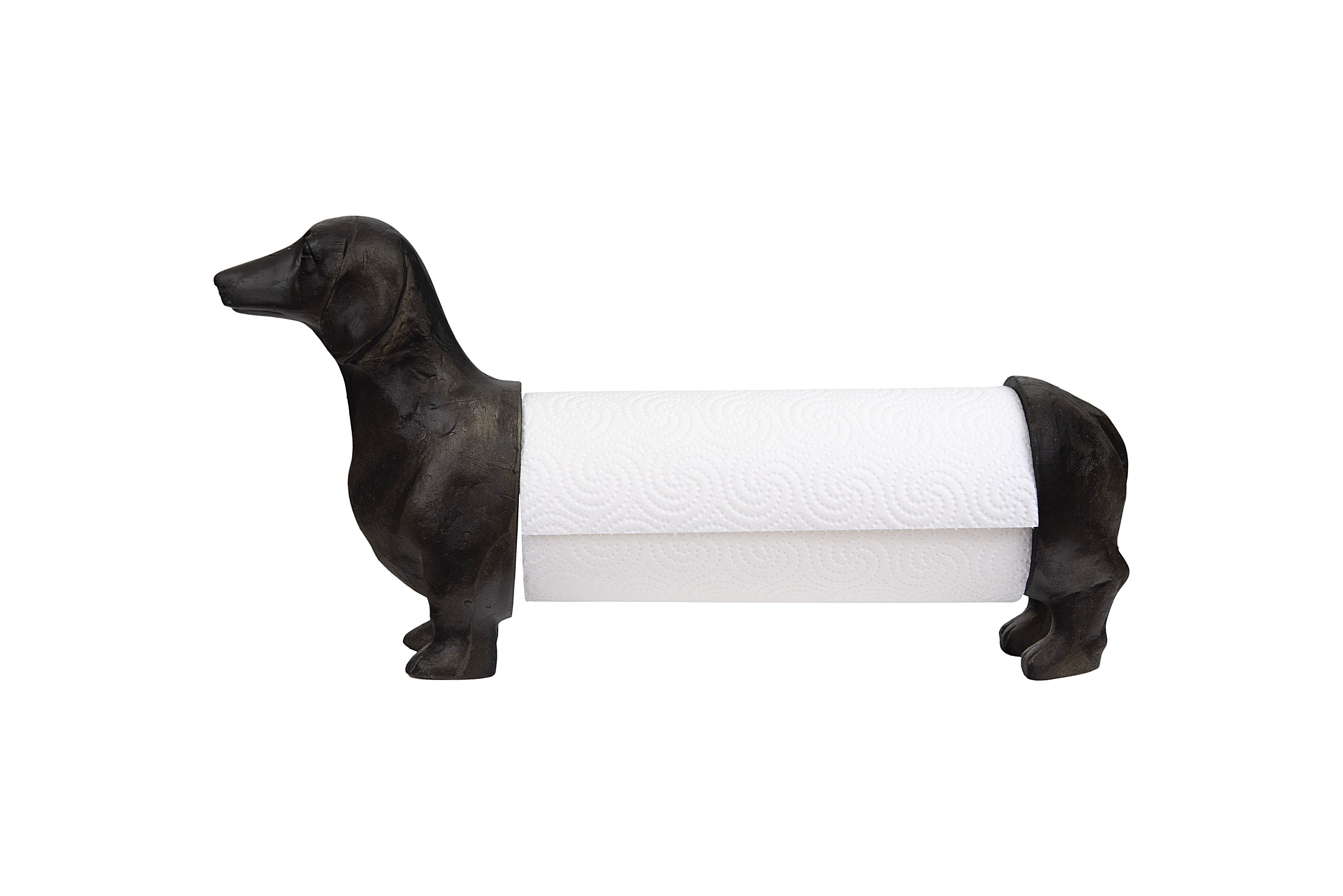 Antiqued Bronze Dachshund Dog Paper Towel Holder - Image 0