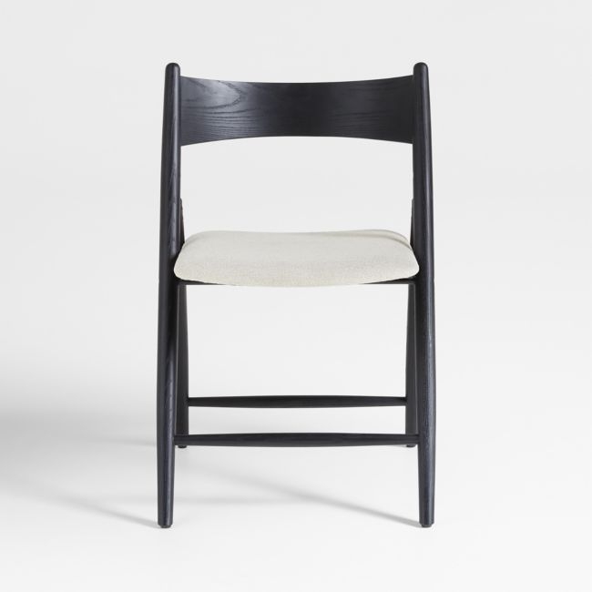 Petrie Black Ash Wood Folding Dining Chair - Image 0