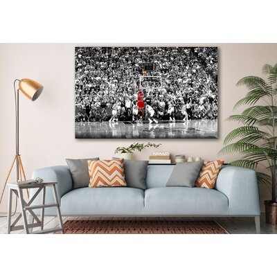 Last Shot 1998 Painting Michael Jordan Classic Basketball Legend Sports Painting Canvas Print Art Decor Wall - Image 0