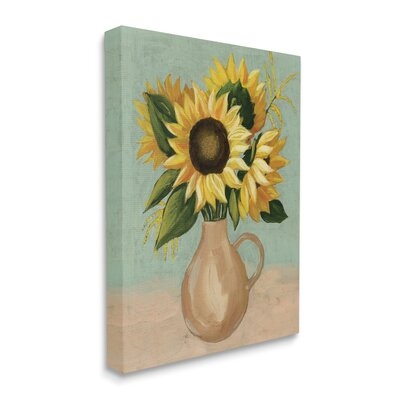 Summer Sunflower Bouquet In Brown Country Pitcher - Image 0