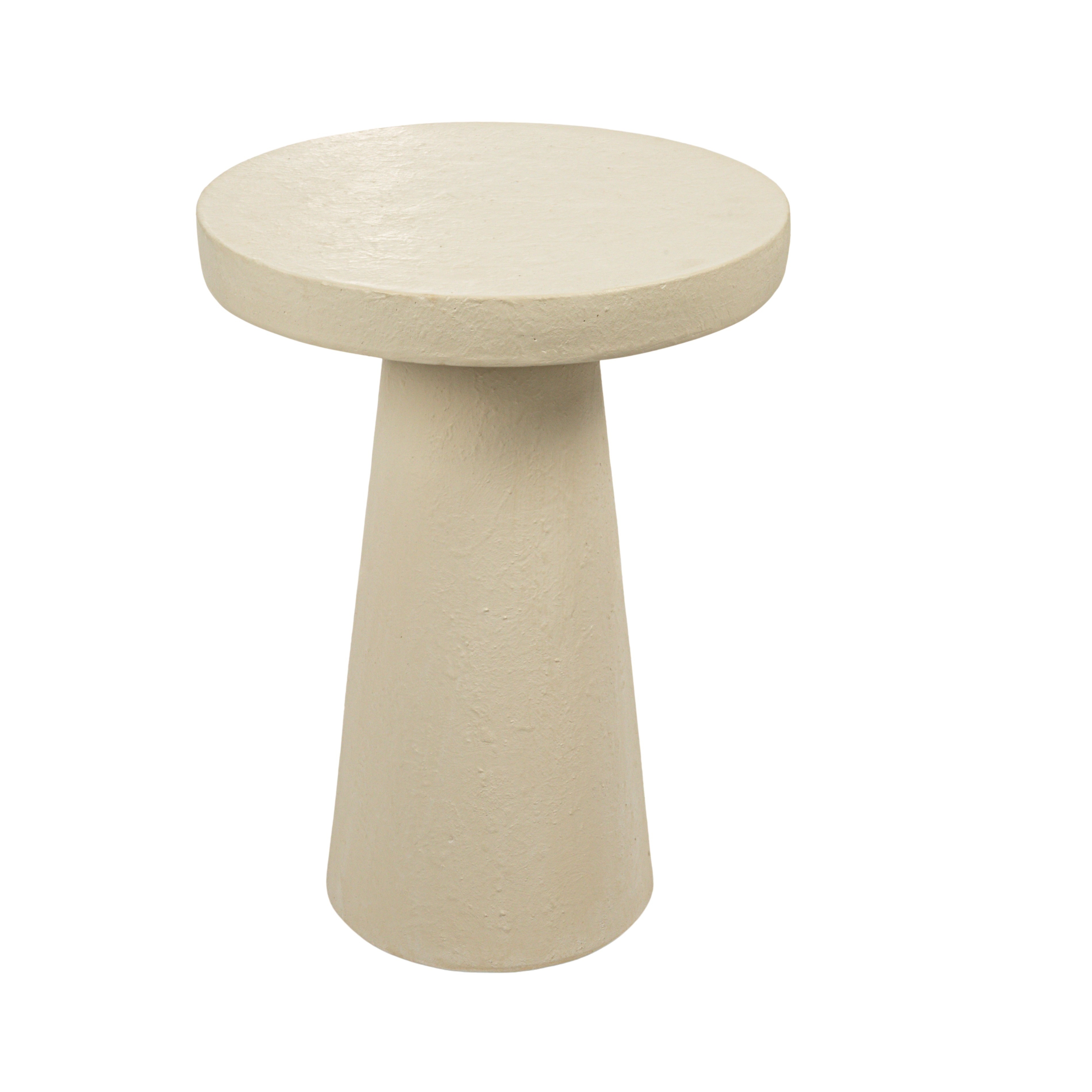 Magnesium Oxide Tapered Side Table, Cream - Image 0