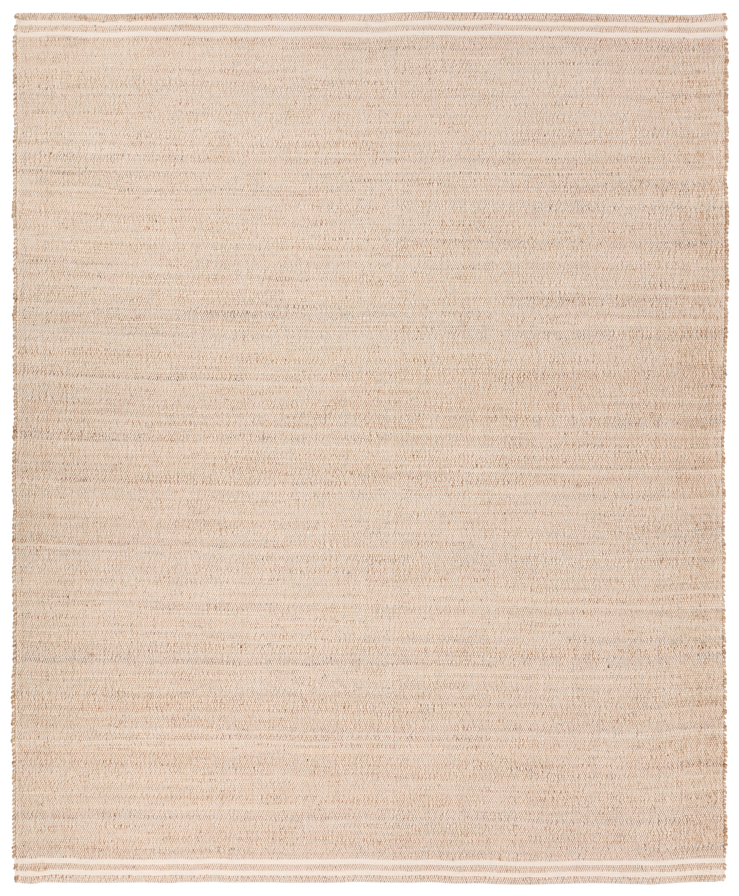 Solous KET02 Handmade Solid Tan and White Area Rug (8'6"x11'6") - Image 0