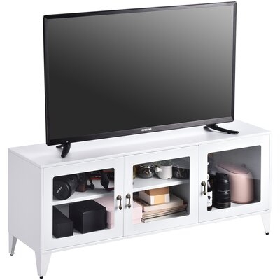 TV Cabinet With Large Space One Shelf Metal Home TV Stand For Living Room Bedroom For Tvs Up To 55" - Image 0