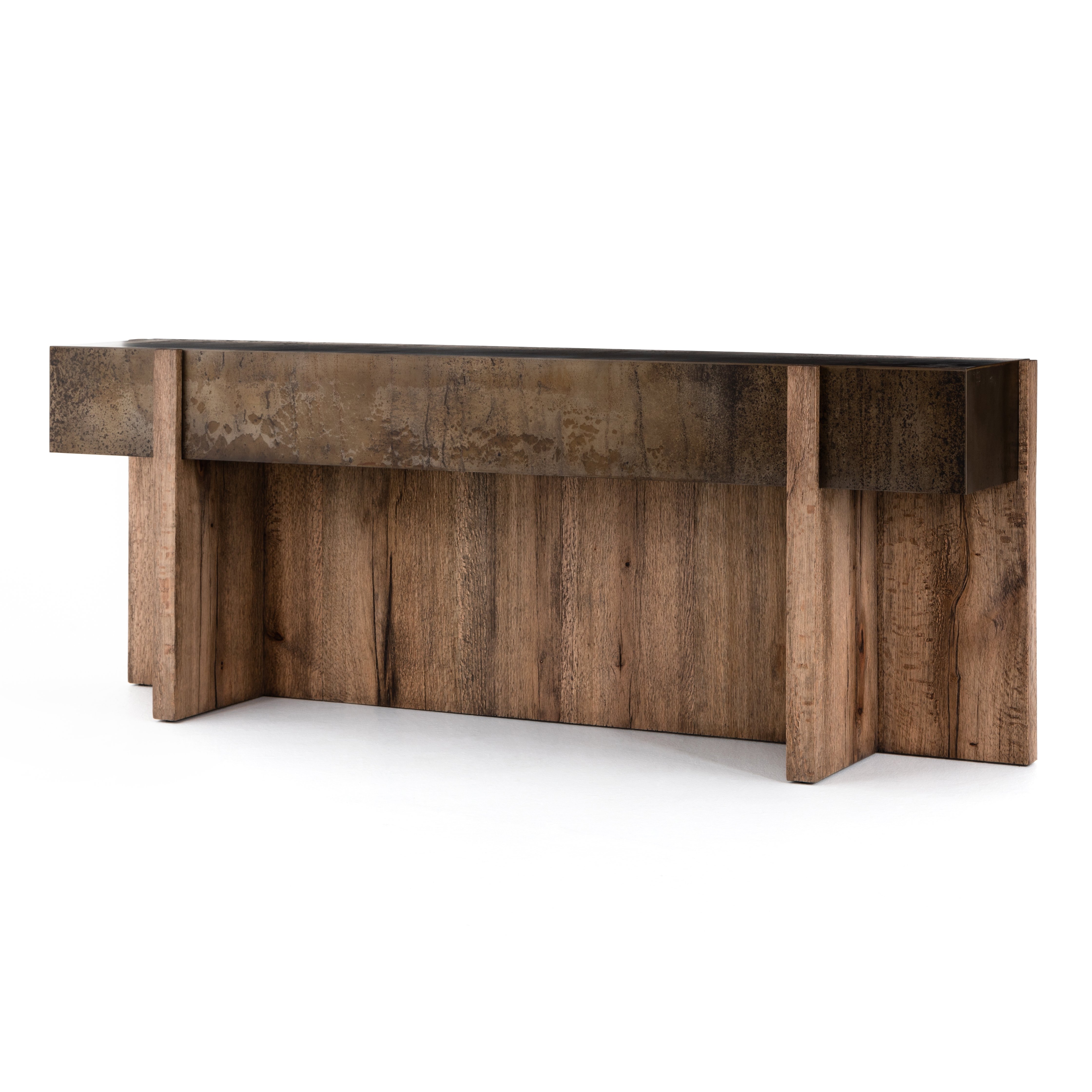 Bingham Console Table-Distressed Iron - Image 0