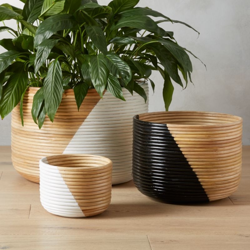 Basket Large Black Planter - Image 4