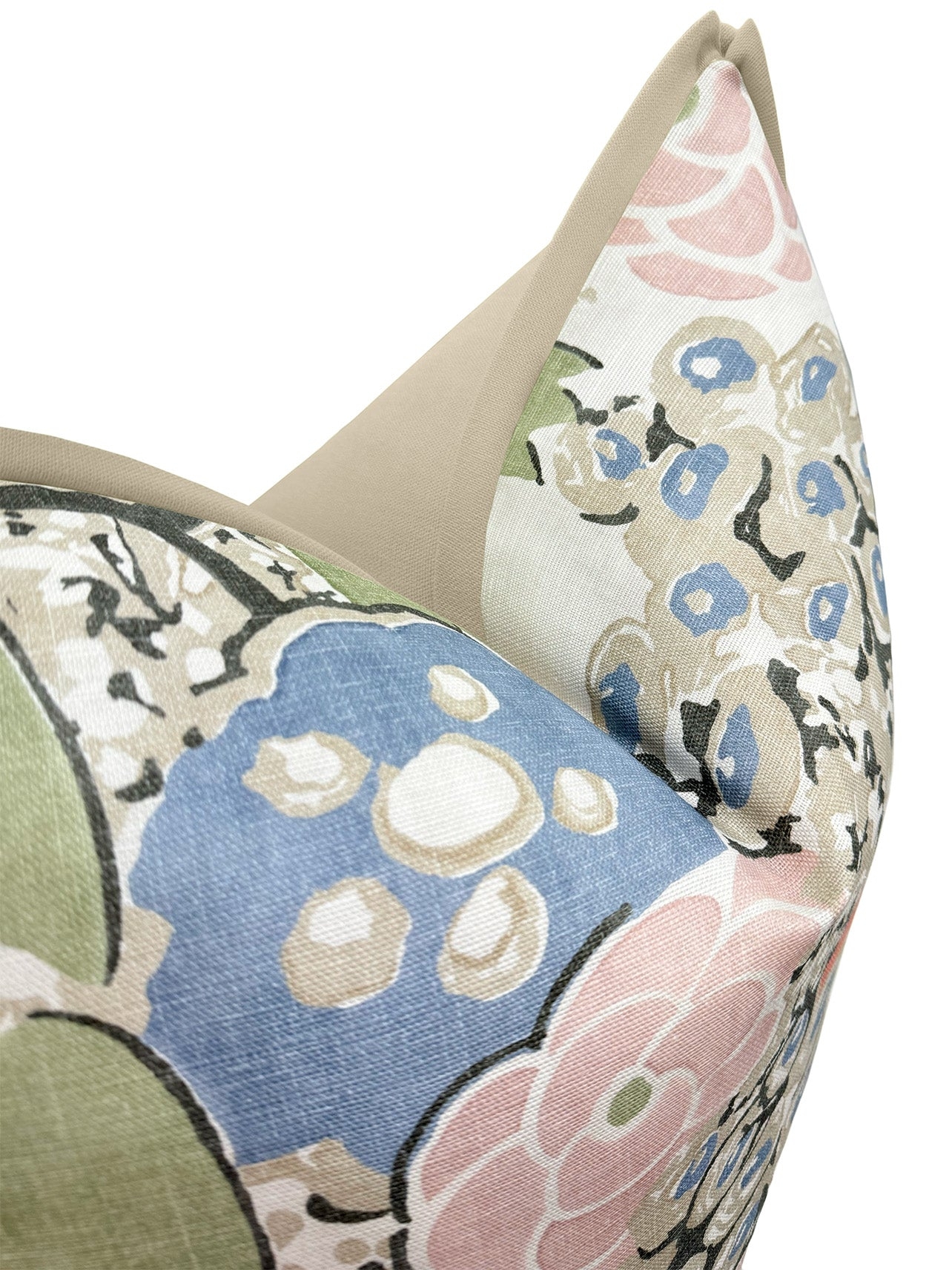 LAURA // BLUSH AND GREEN | THIBAUT - 20" X 20" / CORDING / Celadon - Image 3