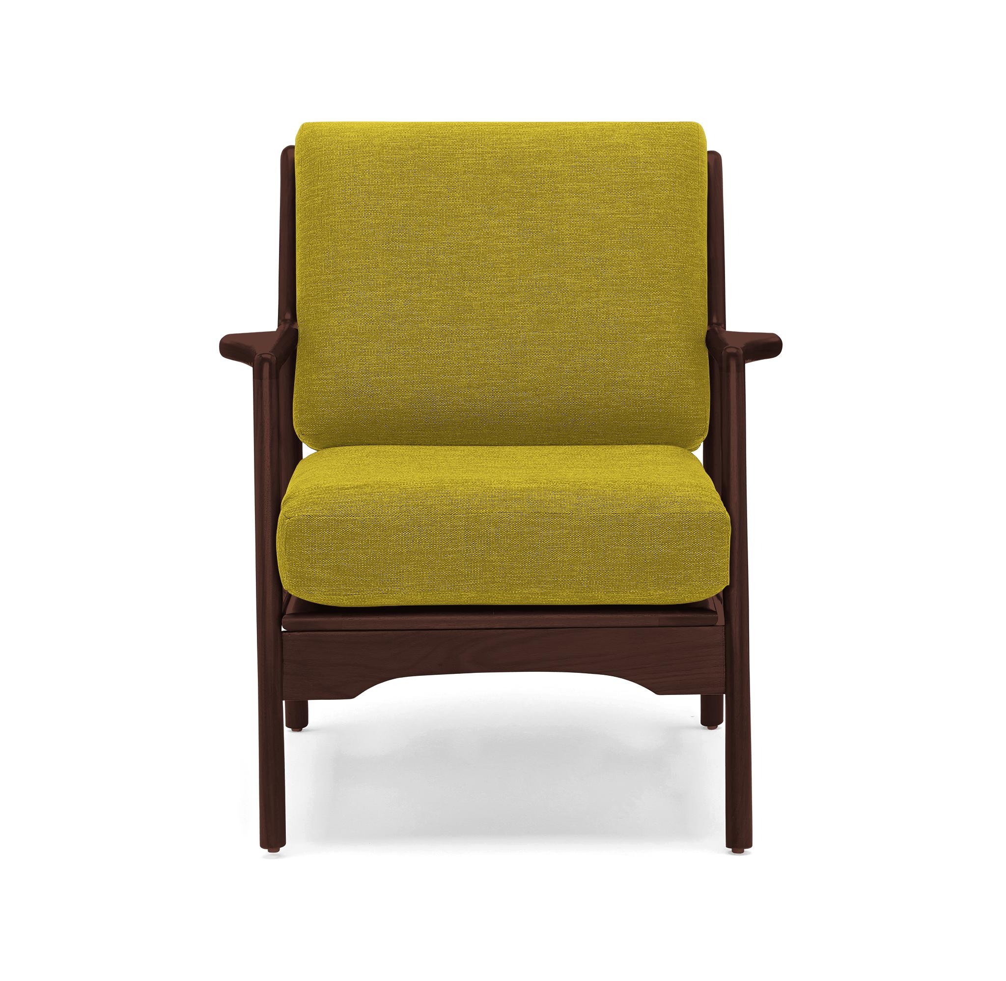 Yellow Collins Mid Century Modern Chair - Bloke Goldenrod - Walnut - Image 0