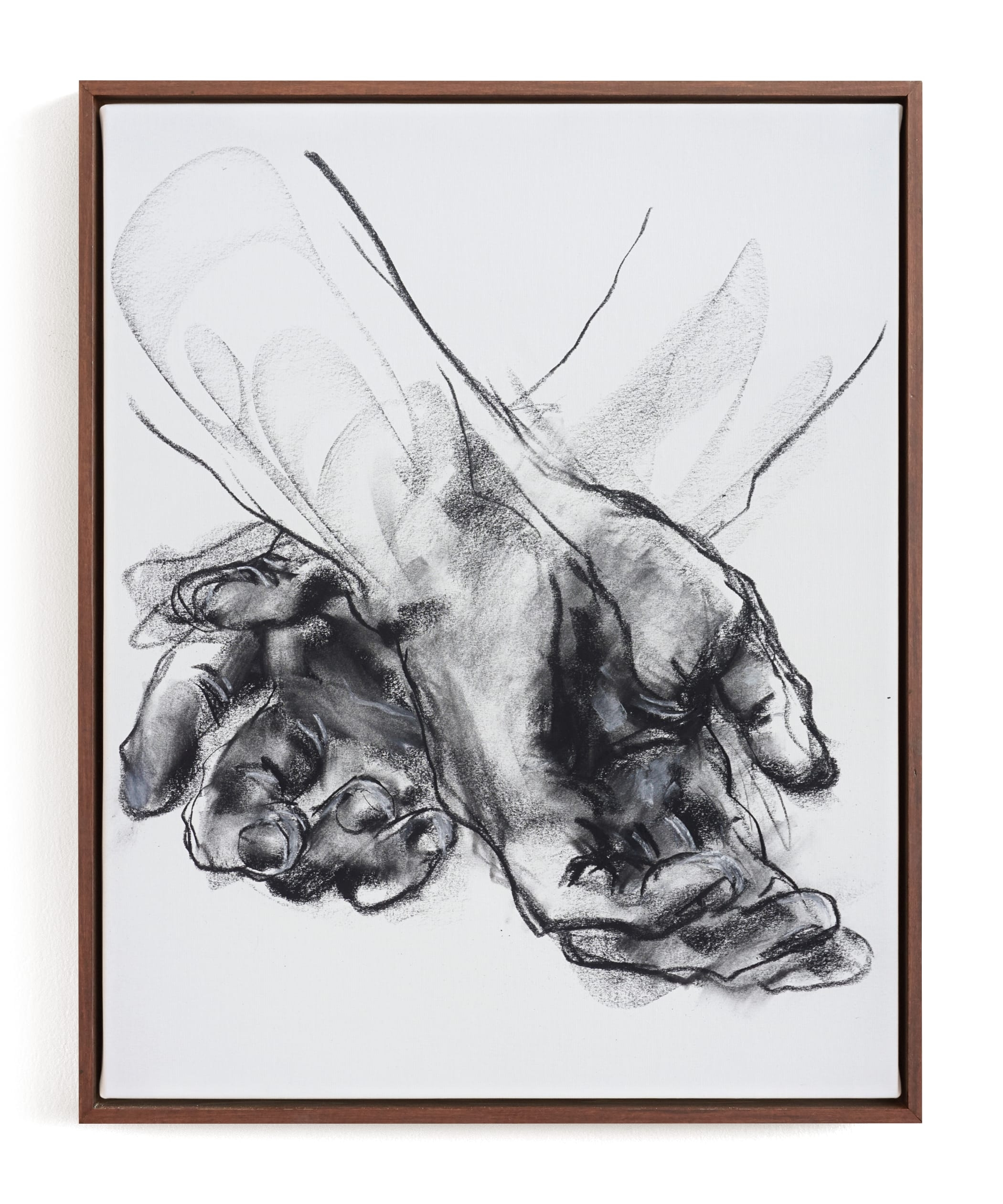 Drawing 561 - Crossed Hands Art Print - Image 0