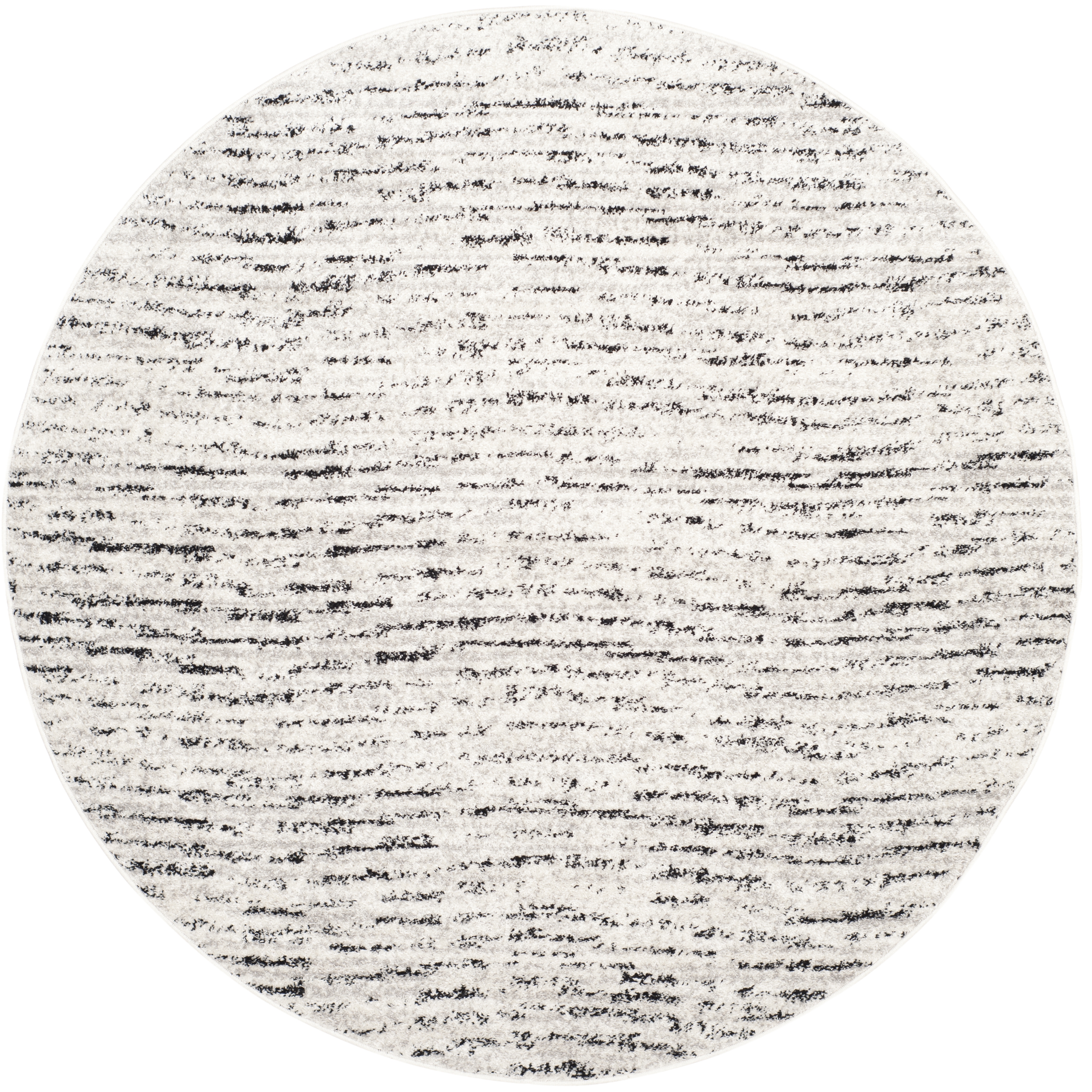 Arlo Home Woven Area Rug, ADR117B, Ivory/Silver,  6' X 6' Round - Image 0
