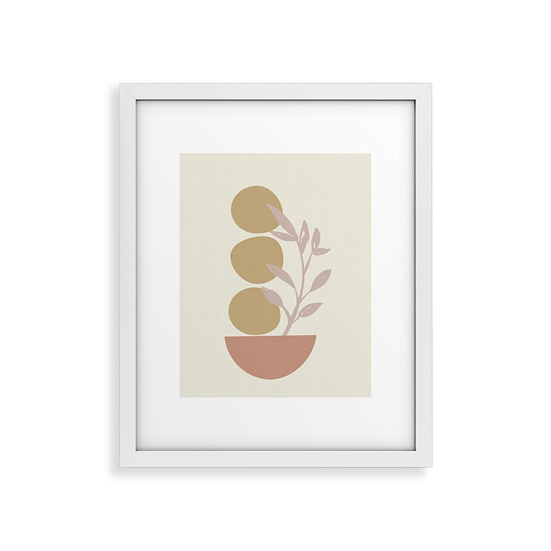 Desert Botanicals And Organic by June Journal - Modern Framed Art Print, White, 11" x 14" - Image 0