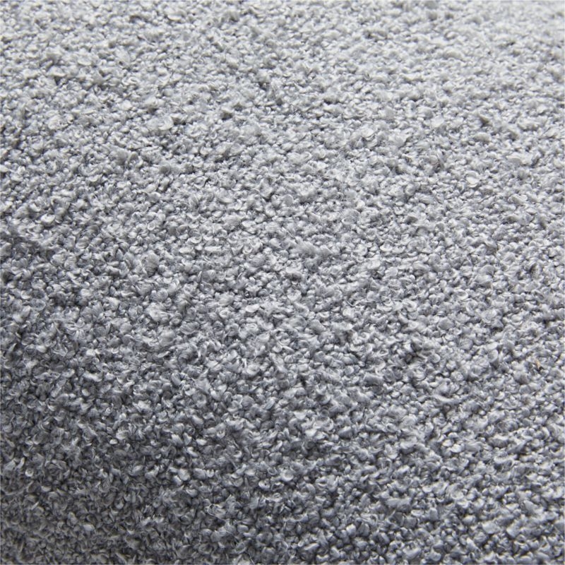 Silves Cool Grey Boucle Outdoor Throw Pillow 20"x12" - Image 2