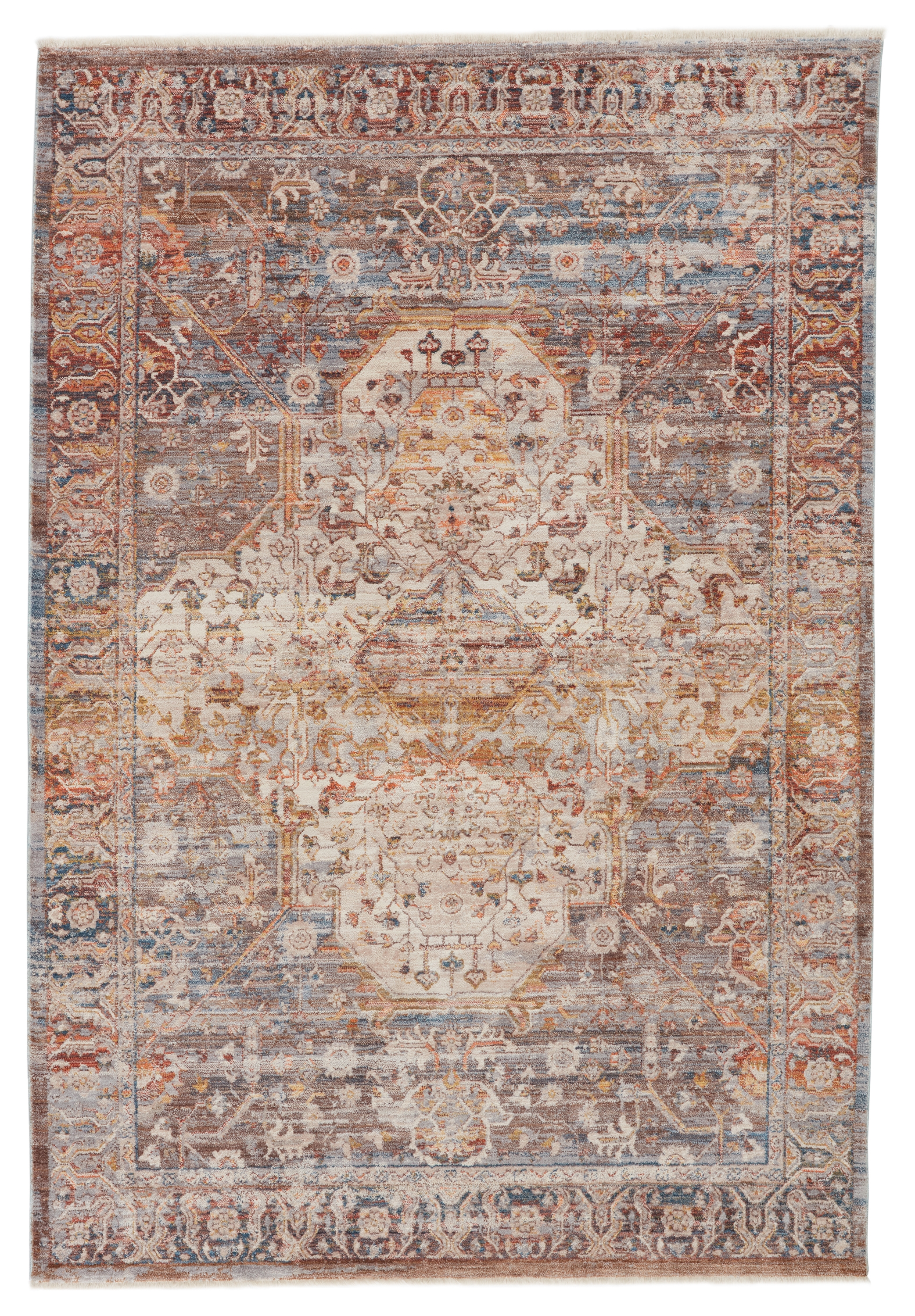 Vibe by Clarimond Medallion Multicolor Area Rug (5'3"X7'10") - Image 0