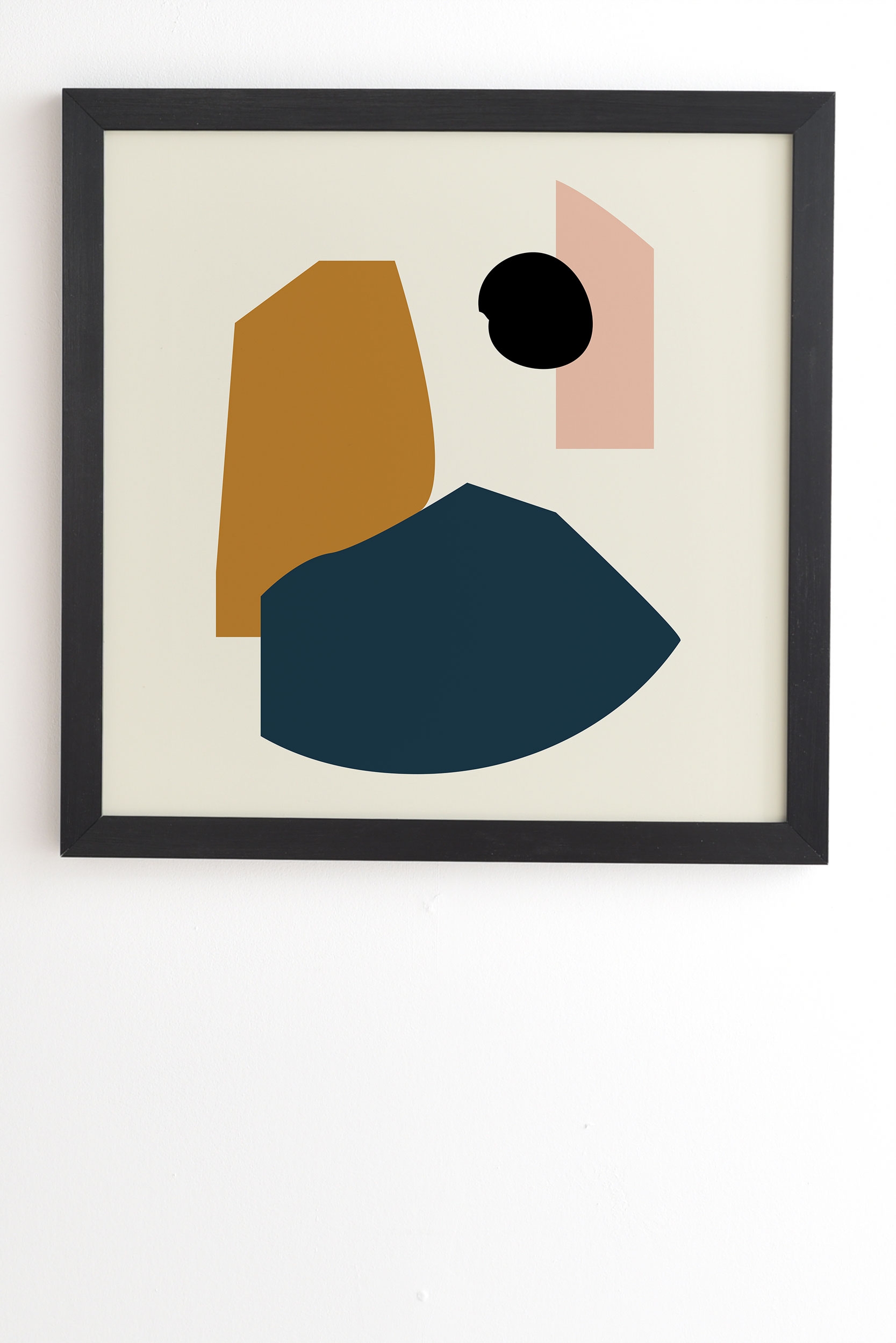 Shape Study 1 Lola Collection by mpgmb - Framed Wall Art Basic Black 19" x 22.4" - Image 1