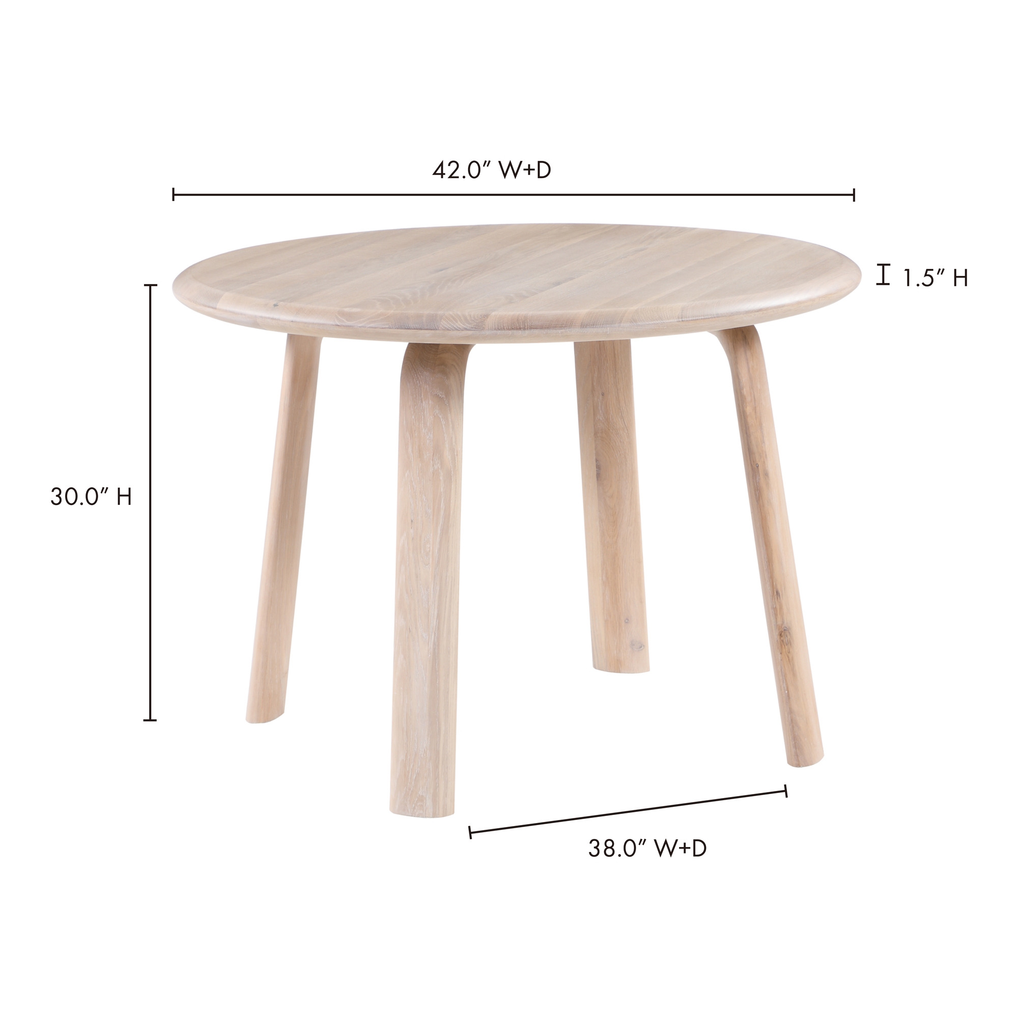 Malibu Round Dining Table Natural Oak - Image 8