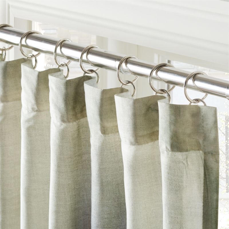 Elysium Green Dupioni Silk Window Curtain Panel 48"x84'' - Image 1