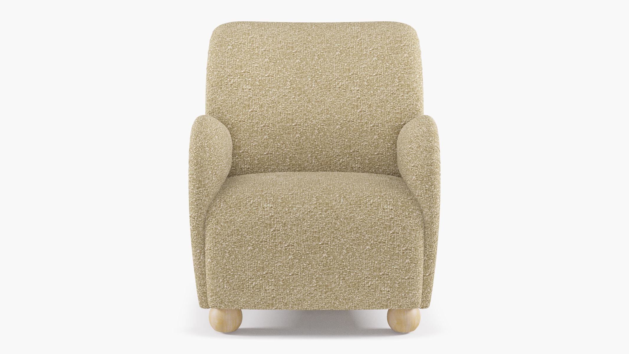 Bun Foot Accent Chair, Buff Bouclé, Natural - Image 1
