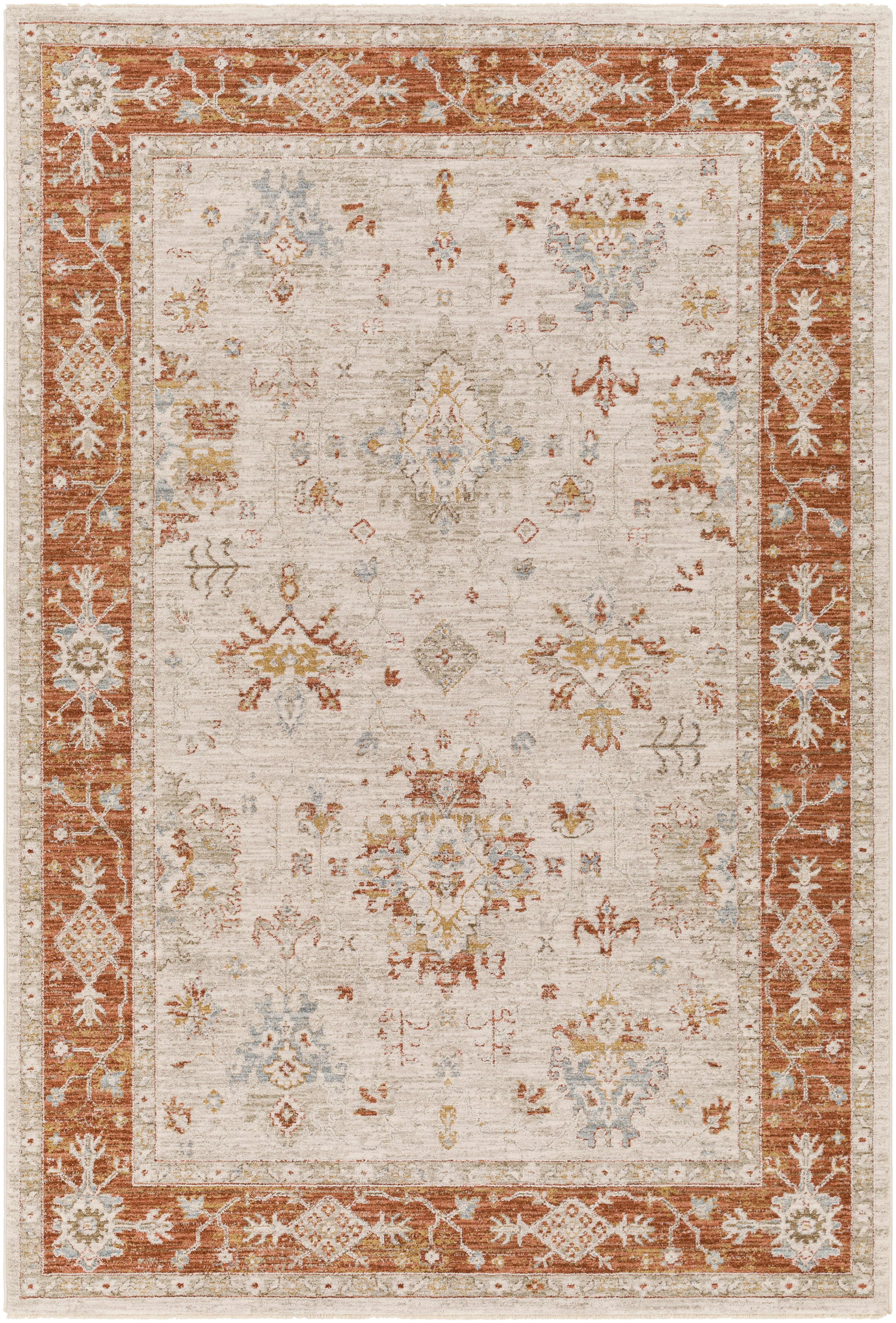 Avant Garde Beige Indoor 5'3" x 5'3" Machine Woven Rug - Image 0