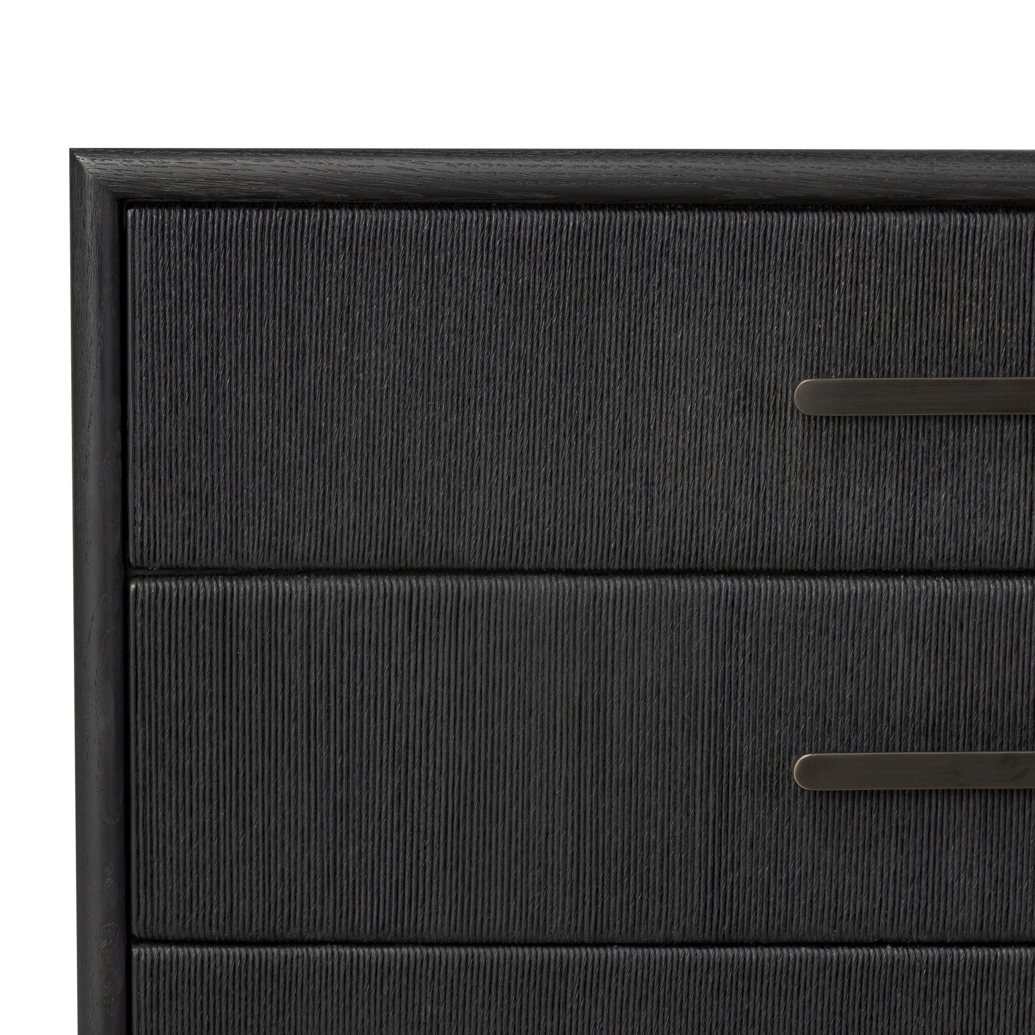 Rosenell 8 Drawer Dresser - Black Paper Cord - Image 6