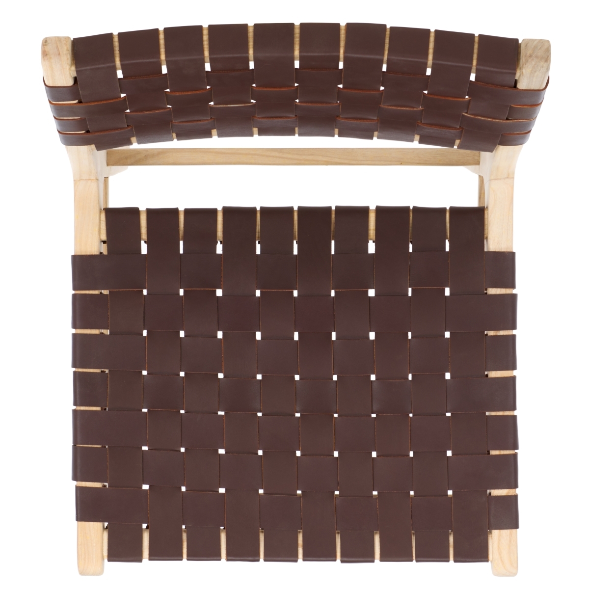 Taika Leather Dining Chair - Cognac / Light Natural - Safavieh - Image 5