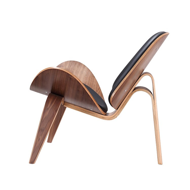 Grind Lounge Chair, Walnut & Black, 36.2" - Image 4