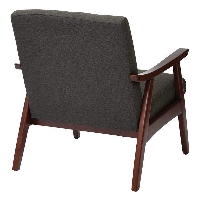 Newnan 26.5" Wide Polyester Lounge Chair, Charcoal - Image 1
