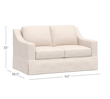 York Slope Arm Slipcovered Deep Seat Grand Sofa 95" 3-Seater, Down Blend Wrapped Cushions, Performance Boucle Oatmeal - Image 3