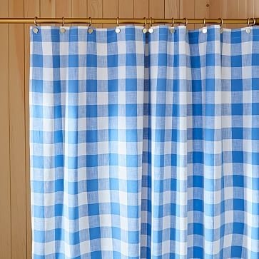 Heather Taylor Home Gingham Shower Curtain, Marigold, 72"x74" - Image 2