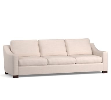 Turner Slope Arm Upholstered Grand Sofa 2-Seater, Down Blend Wrapped Cushions, Performance Heathered Basketweave Dove - Image 4