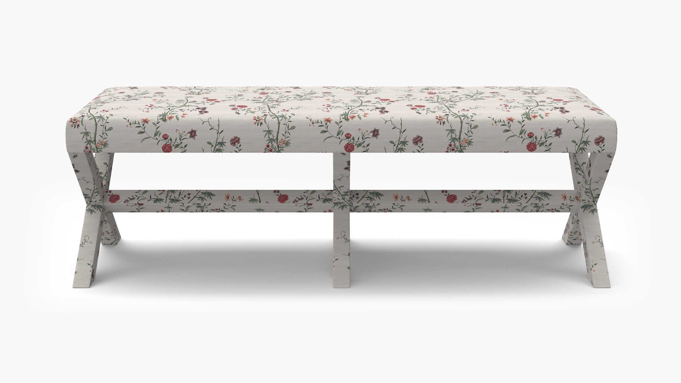 Double X Bench, Multi Bamboo Garden - Image 0