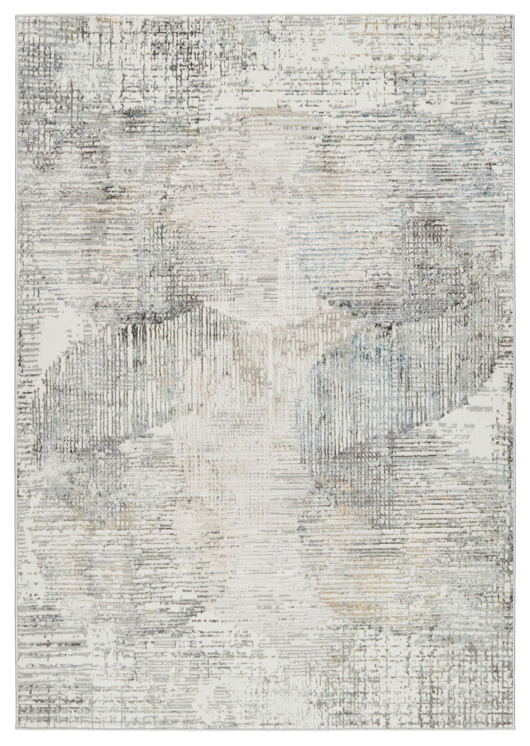 Vibe by Lavorre Abstract Gray/ Gold Area Rug (6'7"X9'6") - Image 0