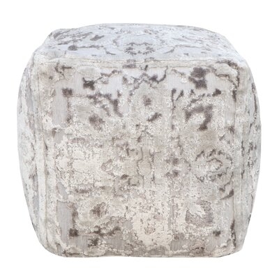 Gagny 18" Wide Square Abstract Pouf Ottoman - Image 0