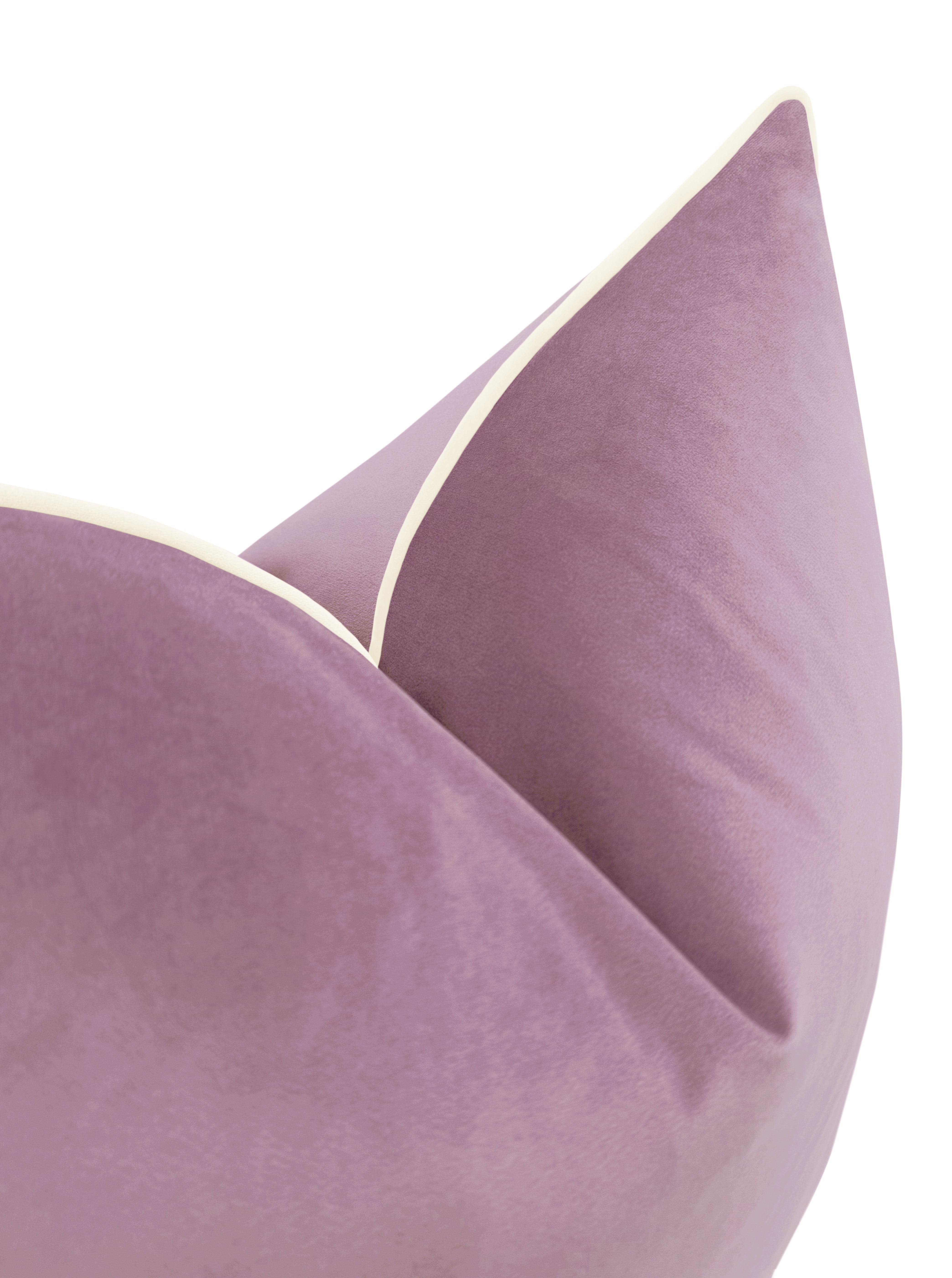 MELROSE VELVET // LAVENDER + VELVET CORDING - LITTLE LUMBAR 12" X 18" / BONE CORDING - Image 5