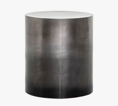 Ferris Round Accent Table, Ombre Antique Pewter - Image 4