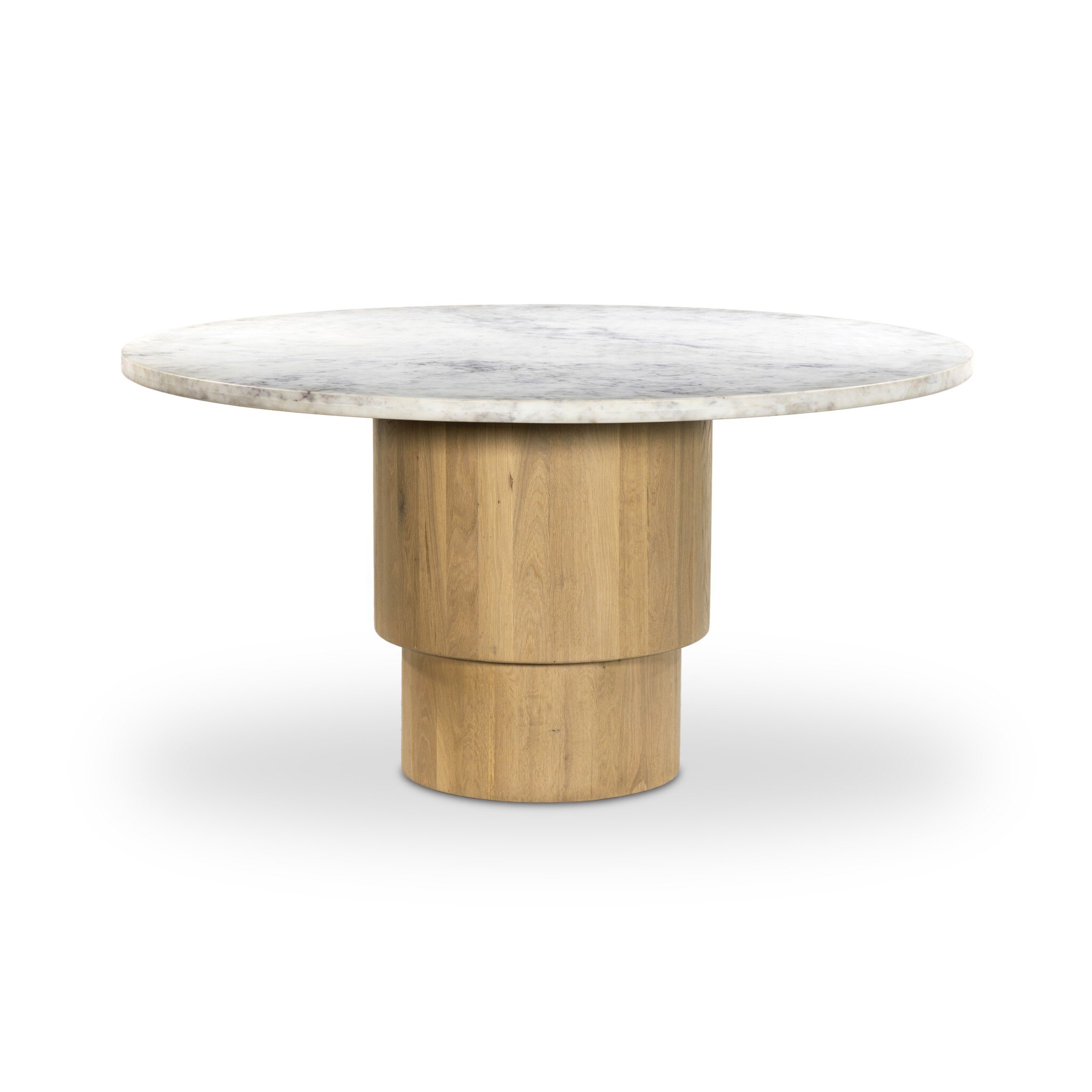 Mariah Round Dining Table 60" - White Marble - Image 0