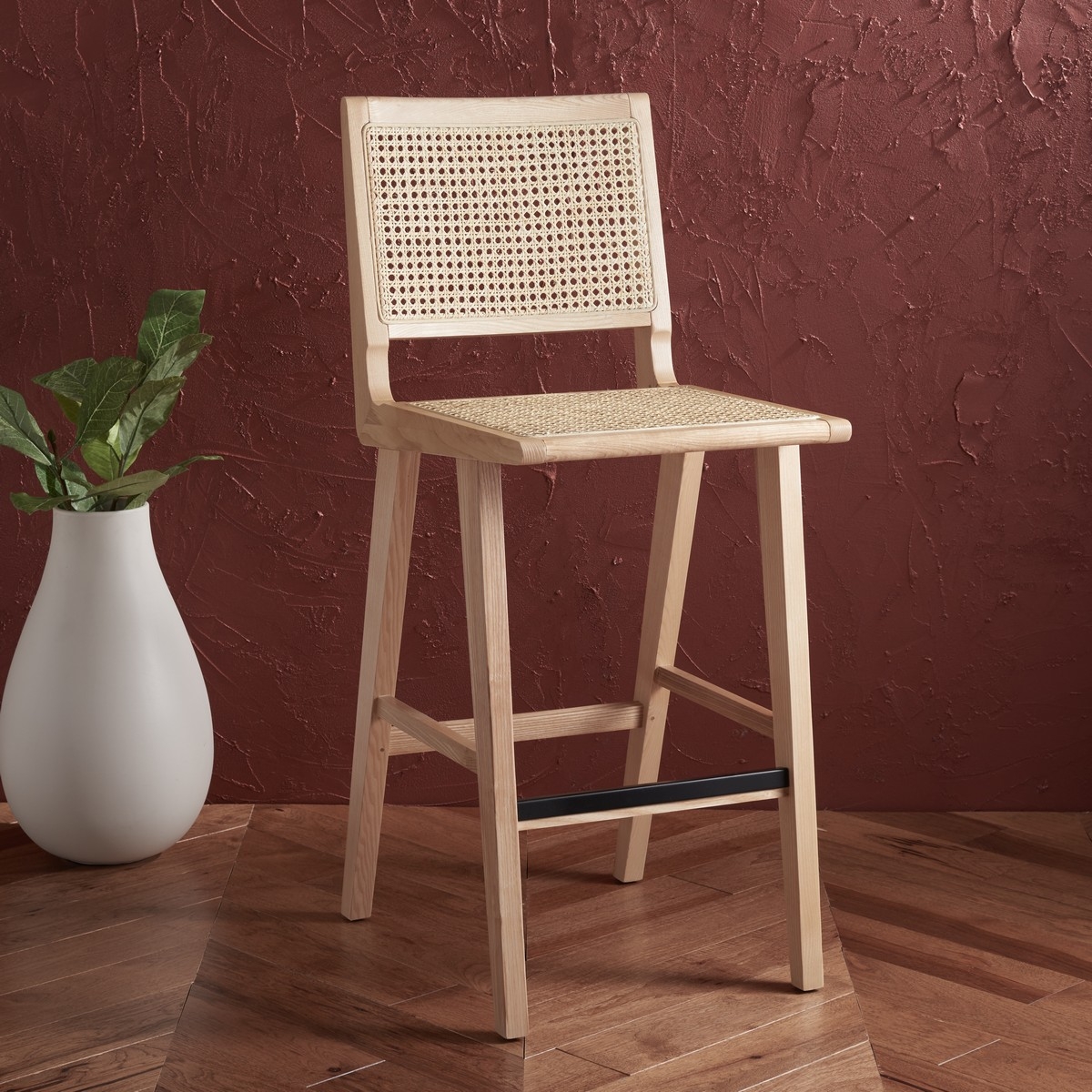 Hattie French Cane Barstool - Natural - Image 1