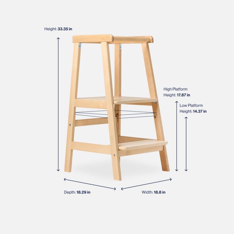 Lalo The Tower Natural Toddler Step Stool - Image 6
