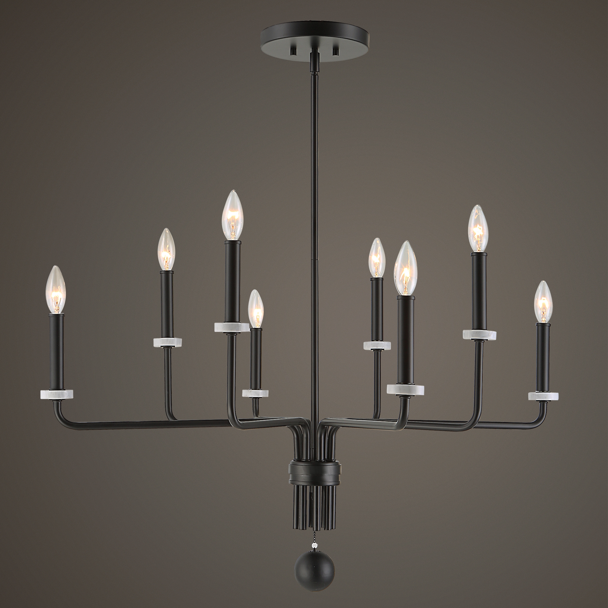 Ebony Elegance 8 Light Chandelier - Image 1