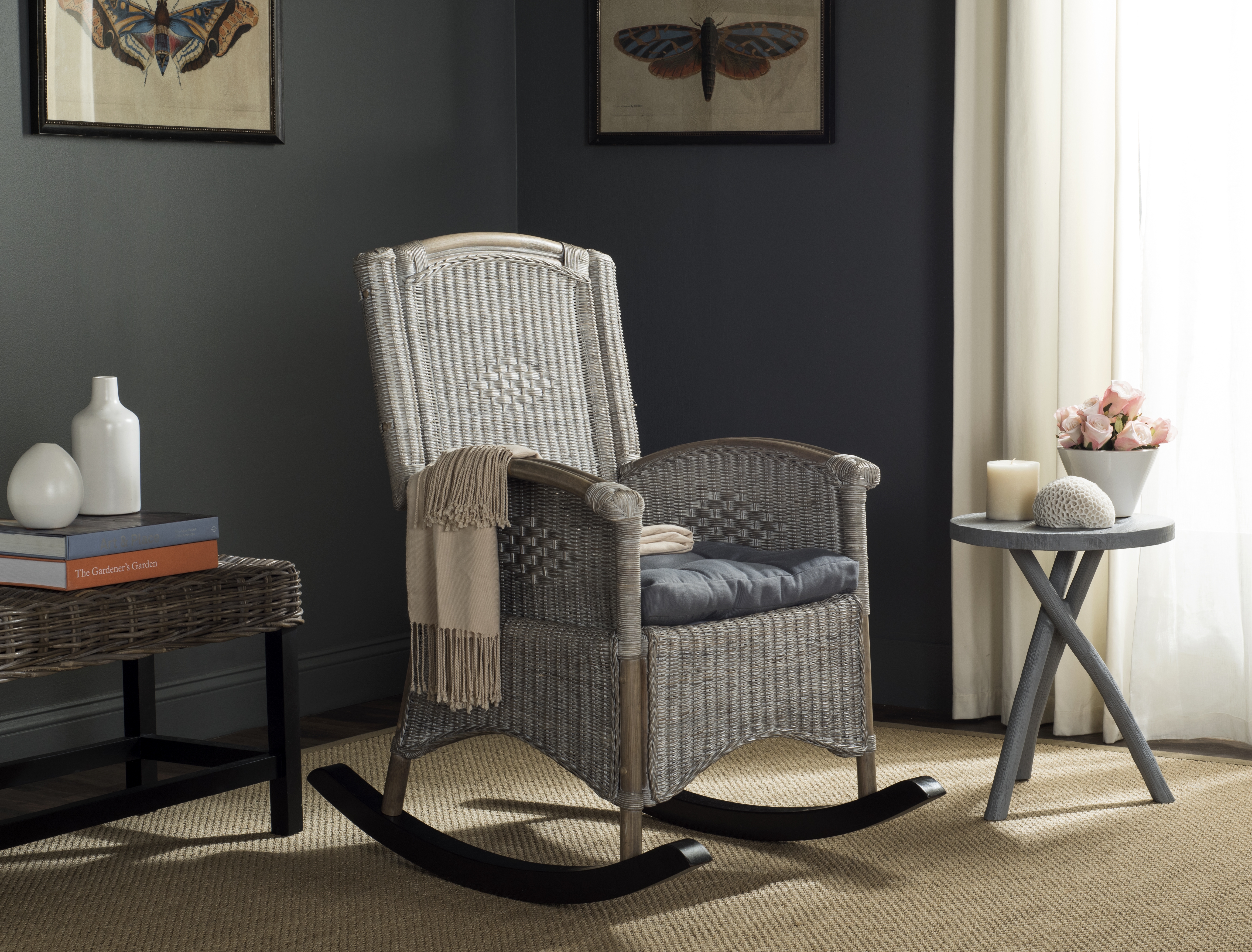 Verona Rocking Chair - Antique Grey - Safavieh - Image 1