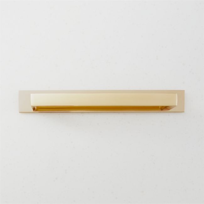 Damon Polished Brass Handle with Back Plate 6" - Image 0