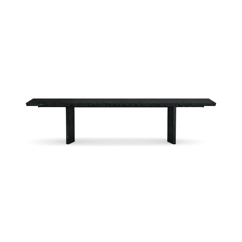 Knife Edge Extendable Dining Table, Rectangular, 96 - 132, Wood, Ebony - Image 0