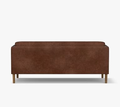 Hudson Leather Loveseat 64.5", Polyester Wrapped Cushions, Statesville Toffee - Image 6