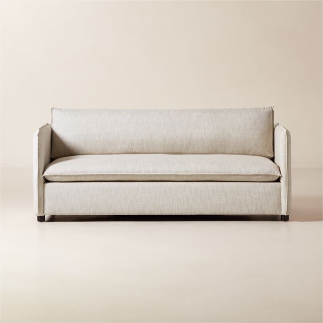 Corroy 78.25" Natural Linen Sleeper Sofa - Image 0