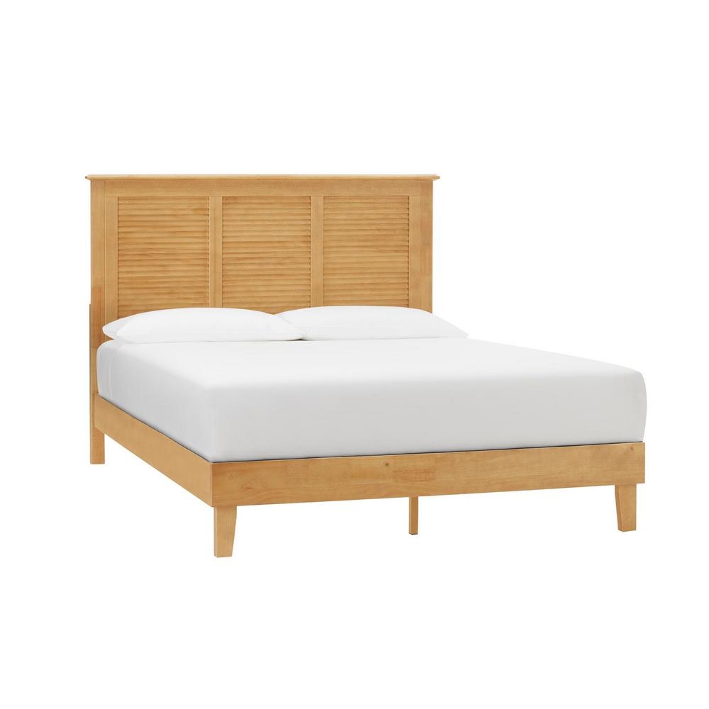 StyleWell Dorstead Patina Wood Queen Bed with Shutter Back (80.30in W X 48in H) - Image 0