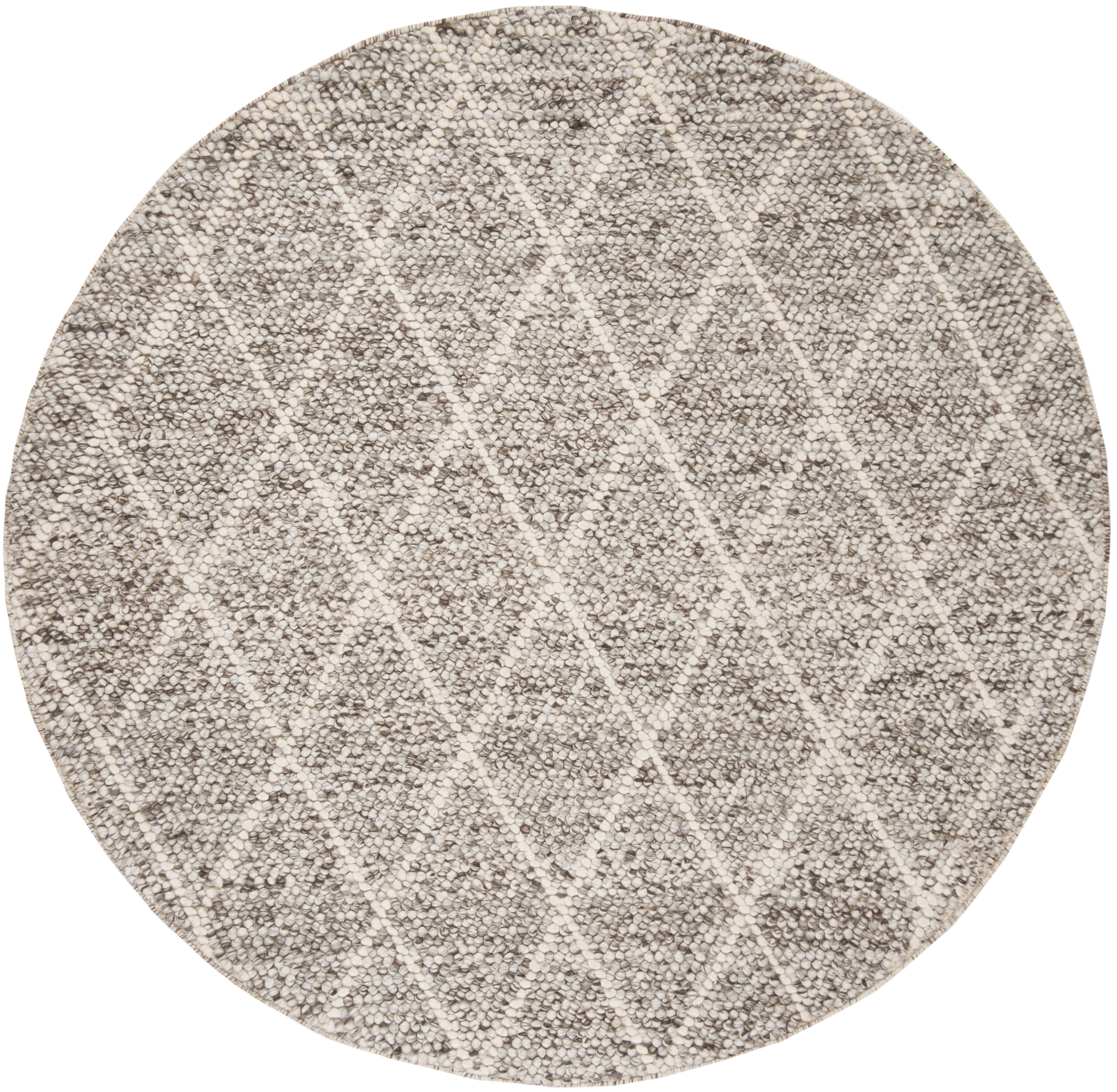 Arlo Home Hand Woven Area Rug, NAT712A, Ivory/Stone,  6' X 6' Round - Image 0