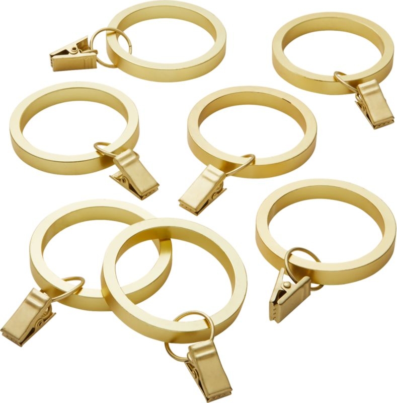 Brushed Brass Curtain Clips Set of 7 - Image 2