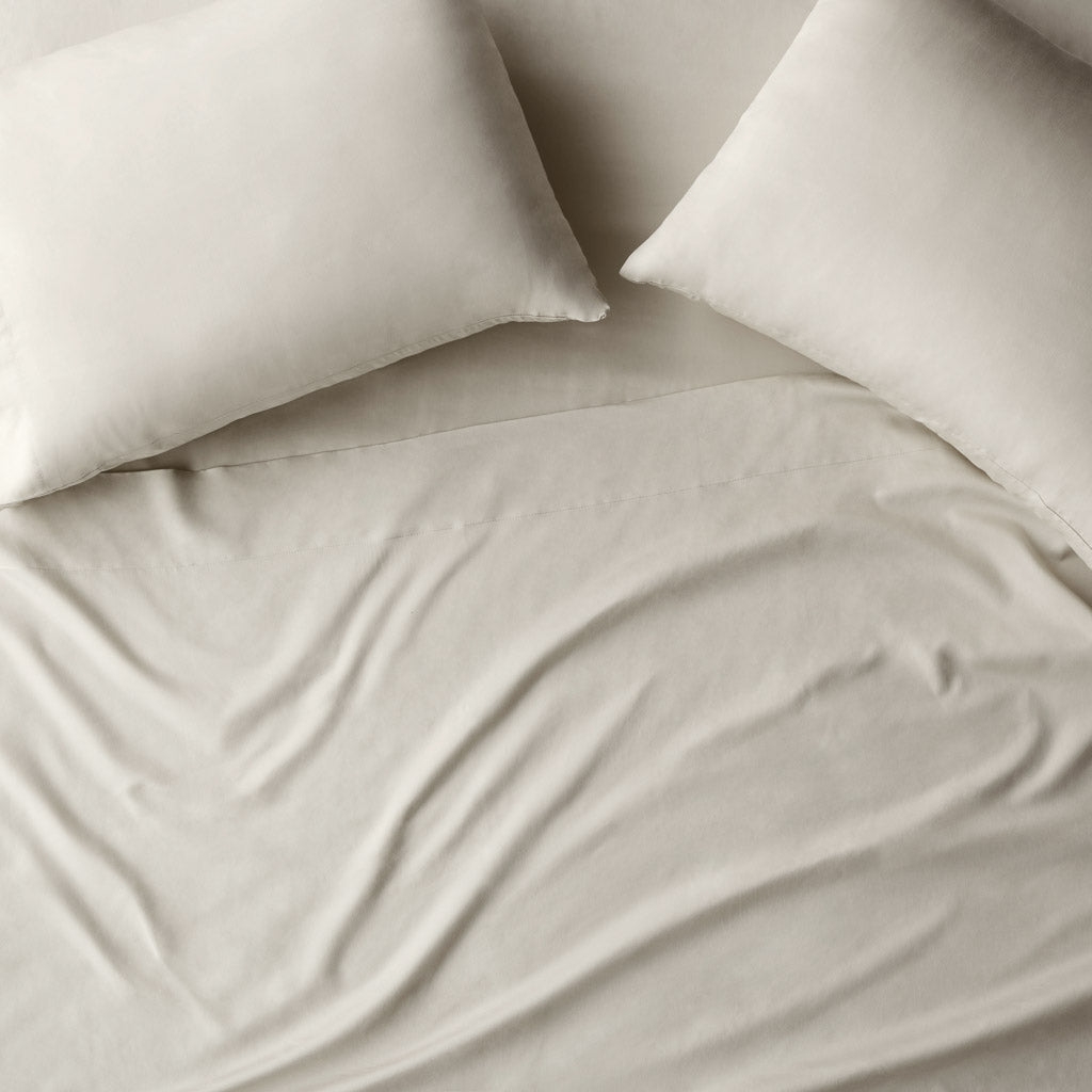 The Citizenry Organic Resort Cotton Bed Sheet Set | Full | Solid Sand - Image 0