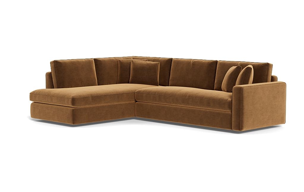 James 3-Seat Left Bumper Sleeper Sectional with Contrast Piping - Image 2