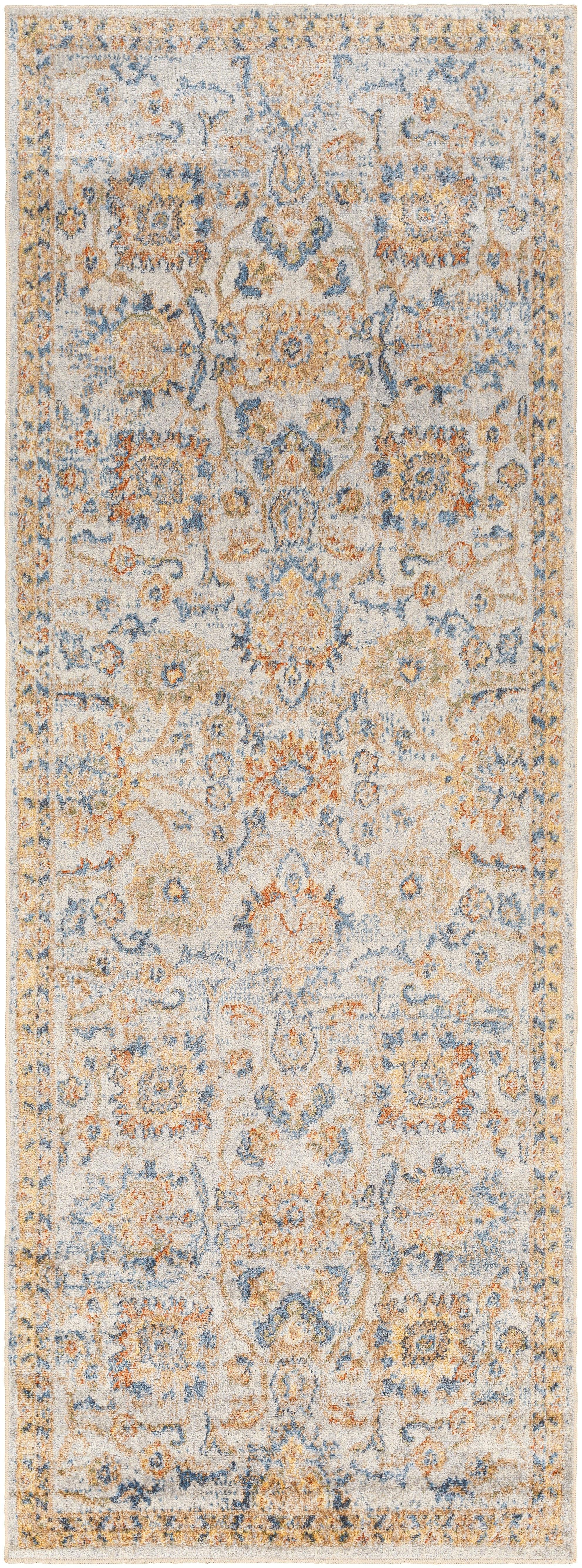 Lillian Beige Indoor 2'7" x 7'3" Machine Woven Rug - Image 0