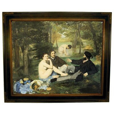 'Luncheon on the Grass 1863' by Edouard Manet Framed Print on Canvas - Image 0